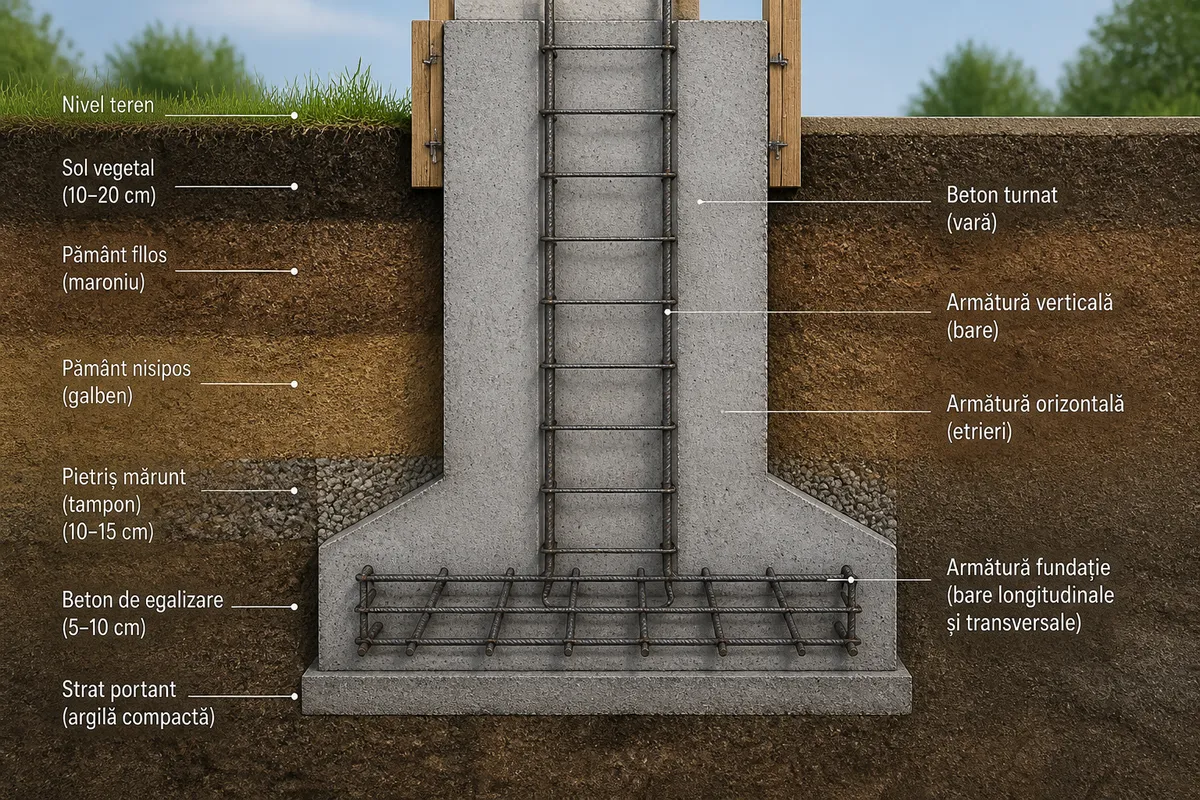 fundație beton construcții vară