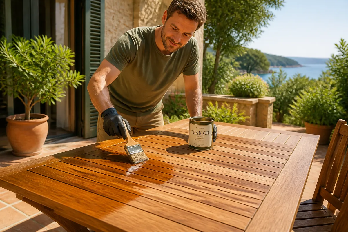 intretinere mobilier teak exterior sezon vara