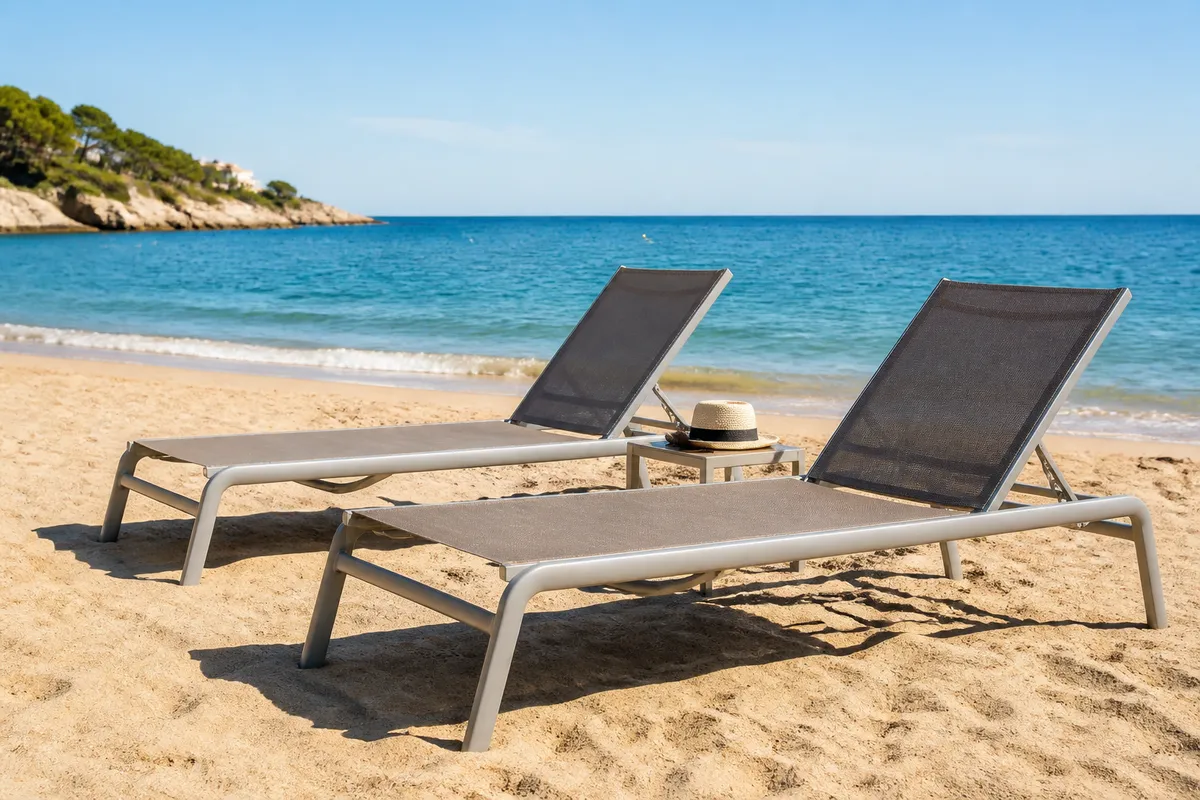 mobilier de plajă rezistent la apă și soare