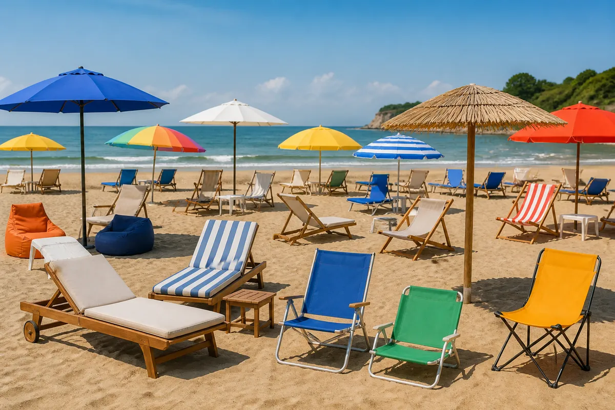 tipuri de mobilier de plajă comparație
