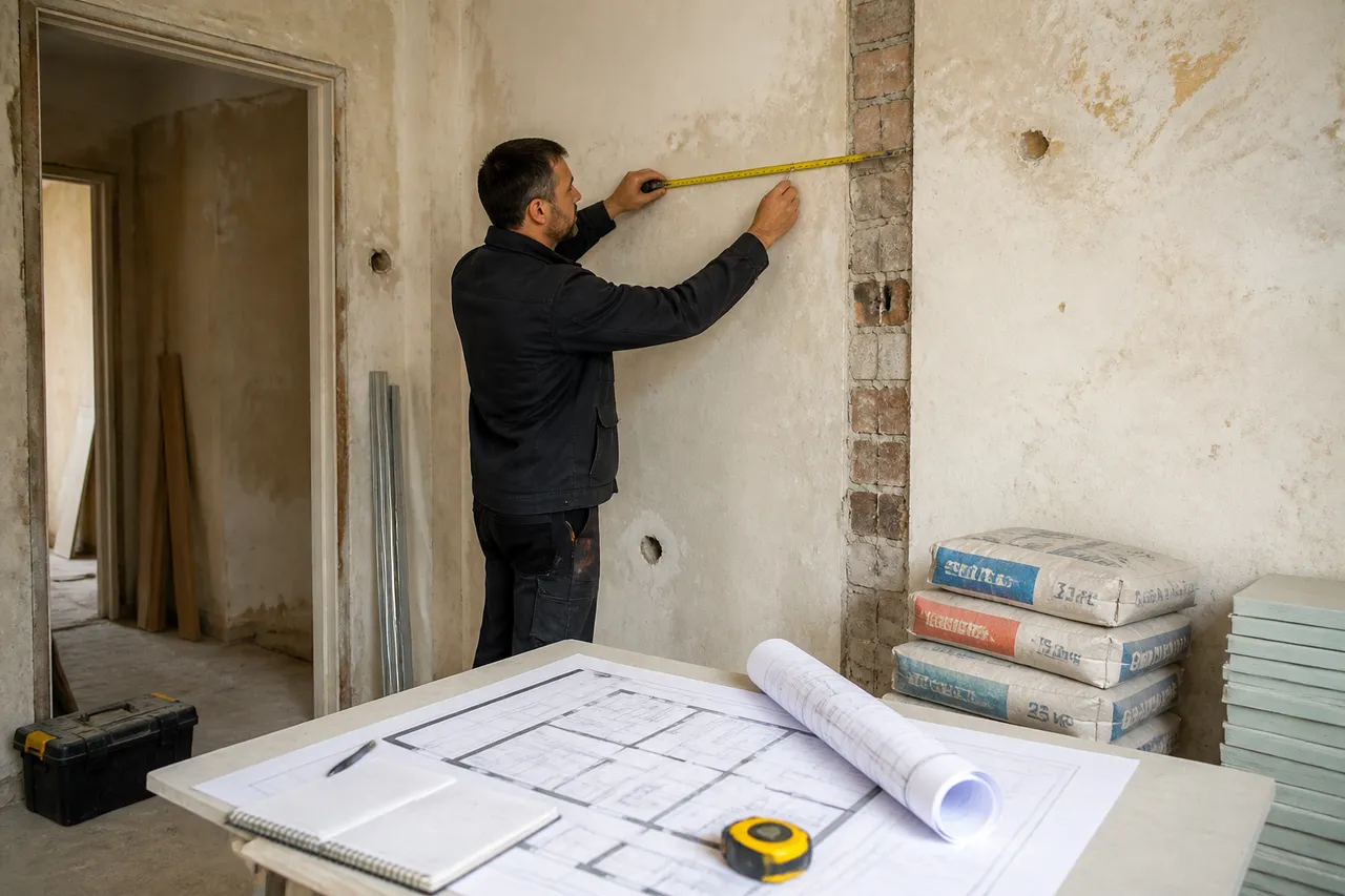 verificarea pereților într-un apartament din anii ’80