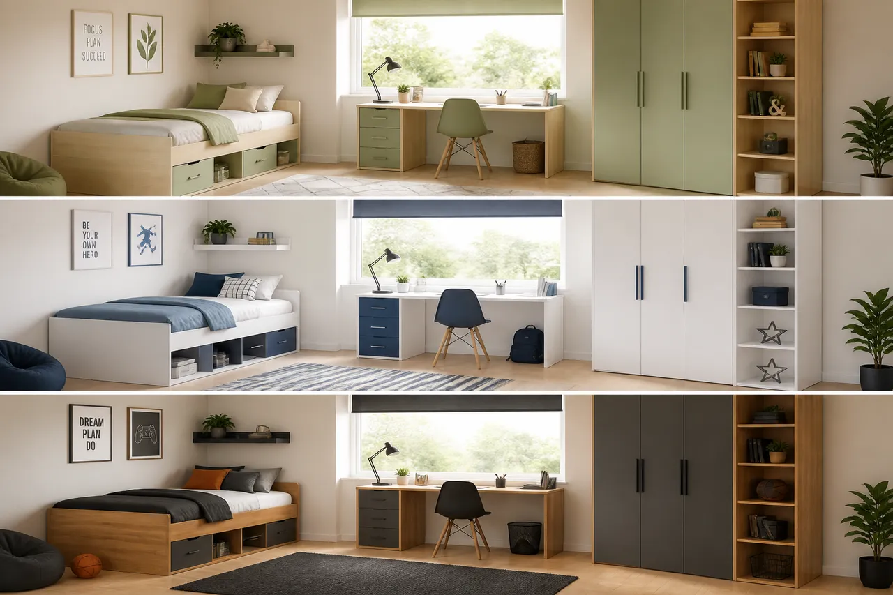 configurații mobilier dormitor tineret cu birou