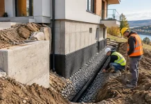 Drenajul ignorat la casele pe teren în pantă lasă urme ani la rând Drenajul ignorat la casele pe teren în pantă lasă urme ani la rând