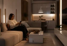Finisajul lucios în livingul întunecat între reflexie și exces vizual Finisajul lucios în livingul întunecat între reflexie și exces vizual