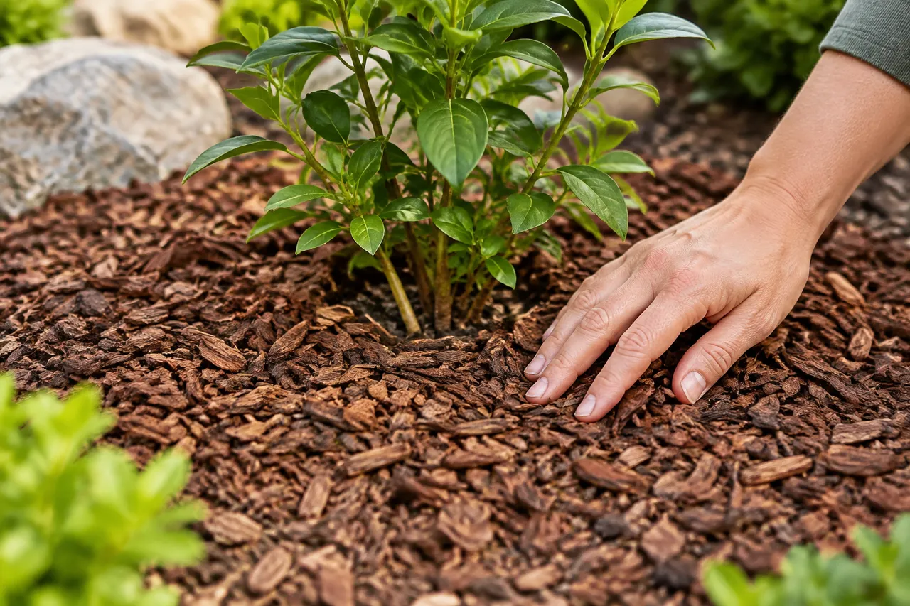 grosimea corectă a stratului de mulci organic