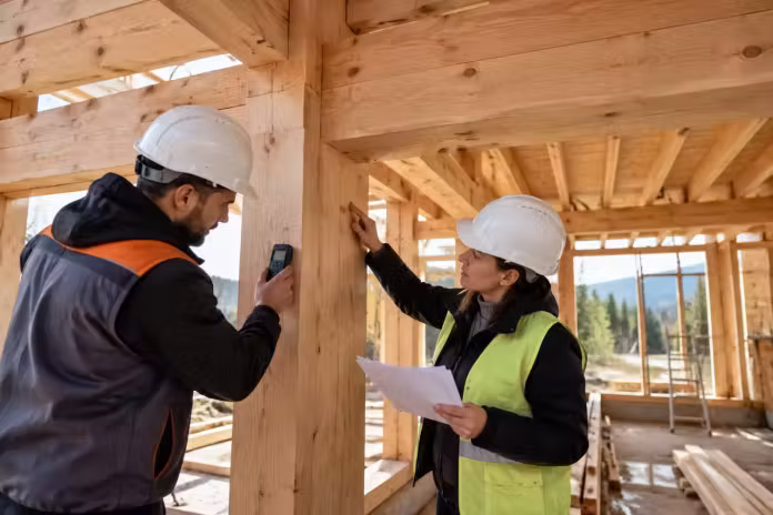 Lemnul masiv și lemnul lamelat se comportă diferit în construcția unei case