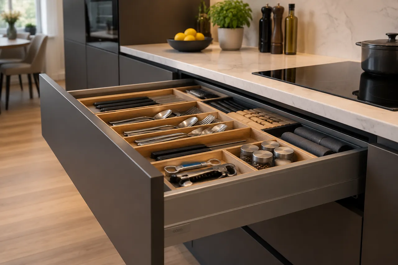 sertar premium Blum Hettich cu amortizare