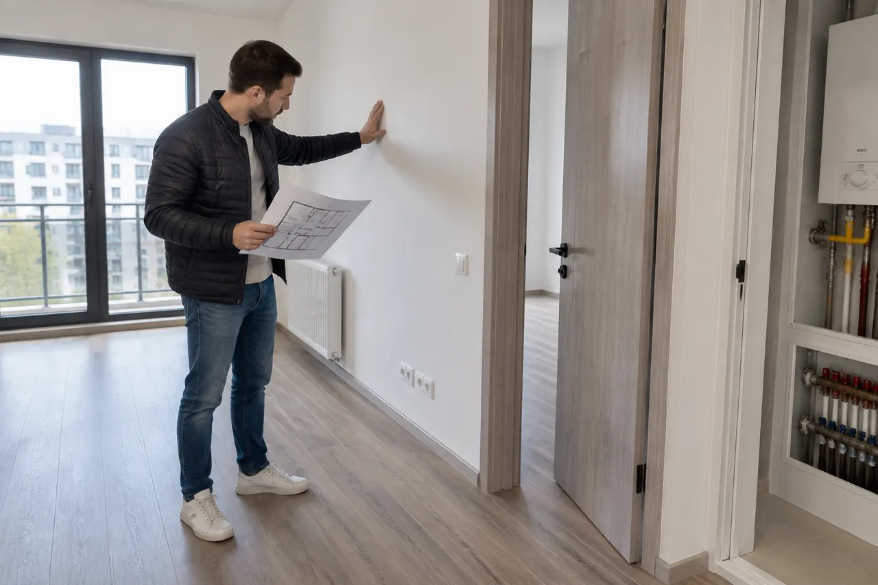 verificarea locuinței la recepție înainte de mobilare