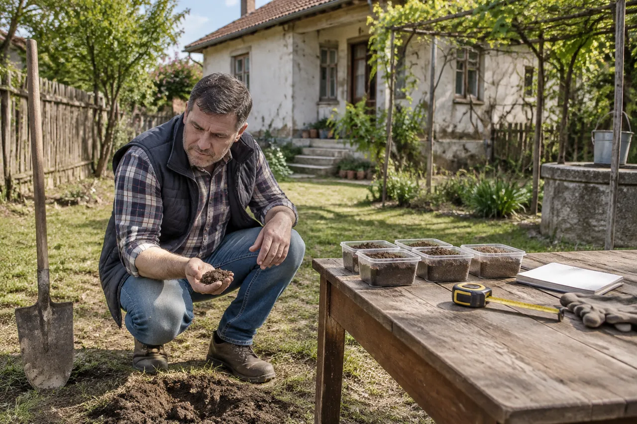 verificarea solului din curtea unei case vechi înainte de plantare